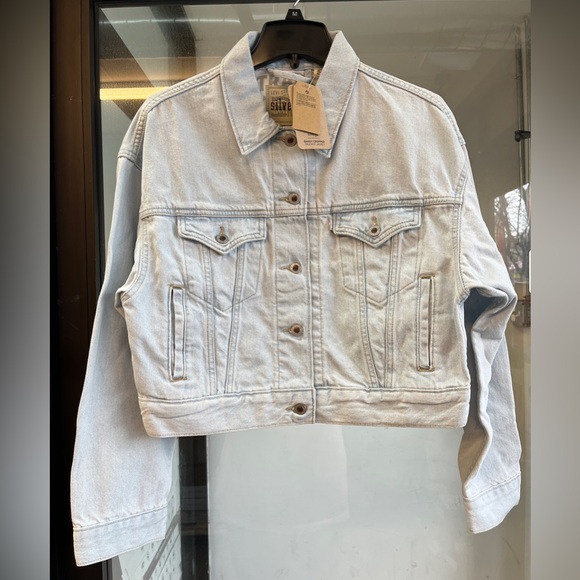 Women’s Levi’s silvertab baggy cropped trucker jacket - Picture 1 of 3